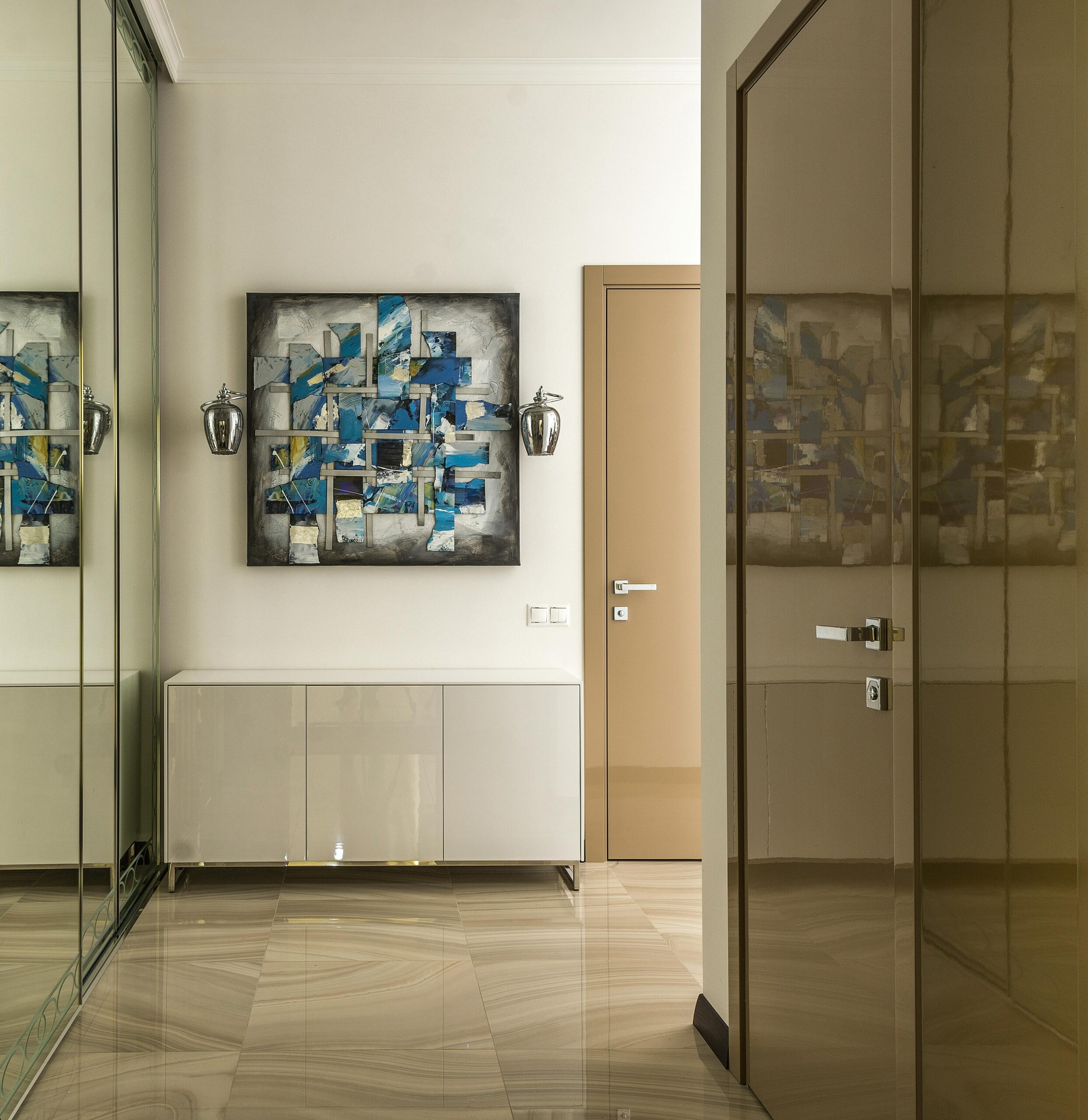 artwork in the hallway